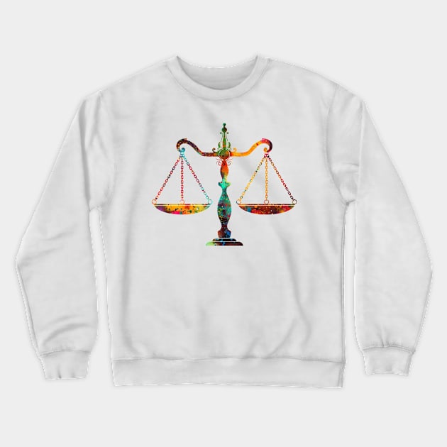 Scales of Justice Crewneck Sweatshirt by erzebeth